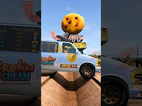 Tractor Tow Food Van vs Gutter #short #beamng #beamngdrive #beamngcrashes #trucksvs