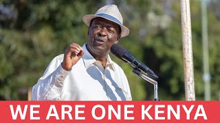 MUSALIA MUDAVADI "THIS NATION CANNOT AND WILL NOT BE DIVIDED BY TRIBAL POLITICS"