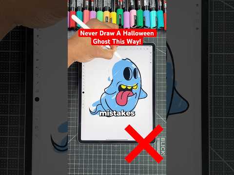 Never Draw A Ghost This Way! 😡 #halloween #shorts #drawing