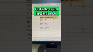 Excel first letter capital problem solution