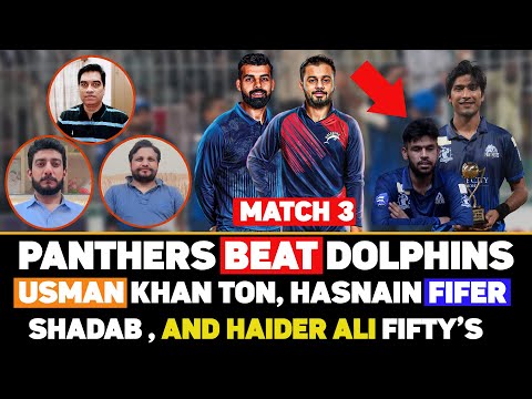 Usman Khan Century, Hasnain Fifer Helps Panthers Beat Dolphins By 50 Runs in Champions One-Day Cup