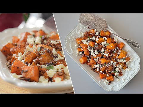 Просто и вкусно! Запеченная тыква с фетой и орехами | простой рецепт Roasted Butternut Squash