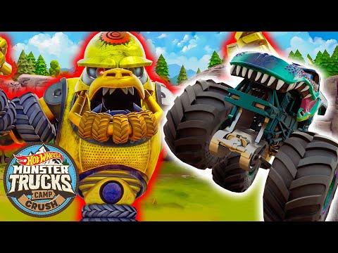 Crushzilla Desafia o Hot Whells Monster Trucks! | Camp Crush
