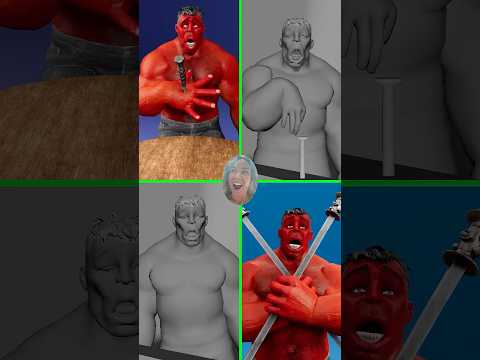 The best episodes Hulk battles Red Hulk #shorts