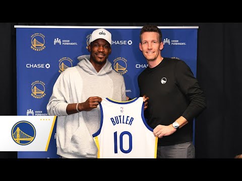 Jimmy Butler's First Press Conference with Golden State Warriors!