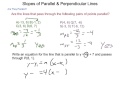 Slope Relationships and Line Equations