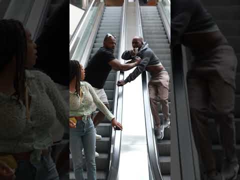 Everybody ain’t for your jokes! 😂 #prank #viral #escalator #trending #daphniquesprings