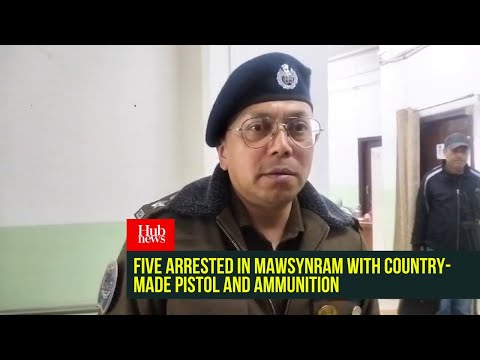 Five Arrested in Mawsynram with Country-Made Pistol and Incriminating Documents