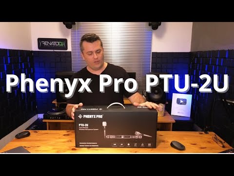 Sistema de microfone sem fio Phenyx Pro PTU-2U-2H