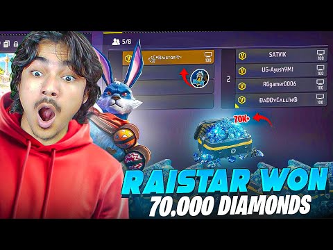 "PRANK" Raistar Won 70000 Diamonds💎Jadugar or Wot? 1 vs 4 - Garena Freefire