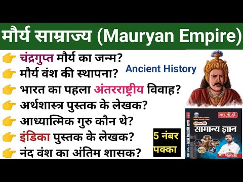 मौर्य साम्राज्य (Maurya Empire) । मौर्य काल का इतिहास। Mauryan Empire important questions