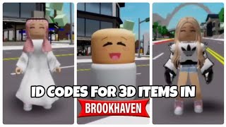 NEW!! ID CODES FOR 3D ITEMS AND GIANT SUITES IN BROOKHAVEN | #roblox #brookhaven #ytvideos #idcodes