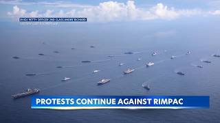 YouTube video thumbnail: Peace Groups Rally Against RIMPAC in Hawaii