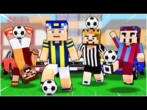 MİNECRAFT FUTBOLCULAR YARIŞIYOR! 😱 - Minecraft