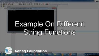 Example on Different String Functions