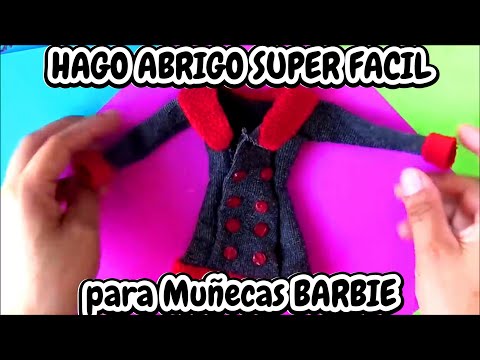 Como hacer este ABRIGO para la muñeca BARBIE | ROPA PARA MUÑECAS 🙍‍♀️✂️🙌