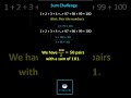 Summing Whole Numbers from 1 to 100