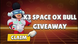 3X SPACE OX BULL SKIN GIVEAWAY🤯😍| BRAWL STARS LUNAR BRAWL | #SupercellPartner