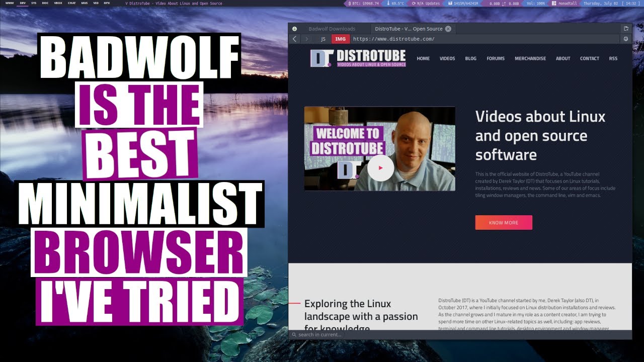 BadWolf Is A Minimal, Privacy-Oriented Web Browser DistroTube