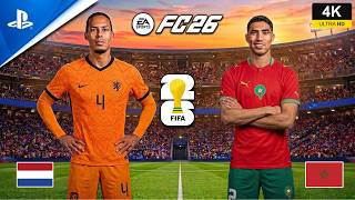 FC 26 - Paises Bajos vs Marruecos - FIFA World Cup 2026 - gameplay ps5 4K español latino