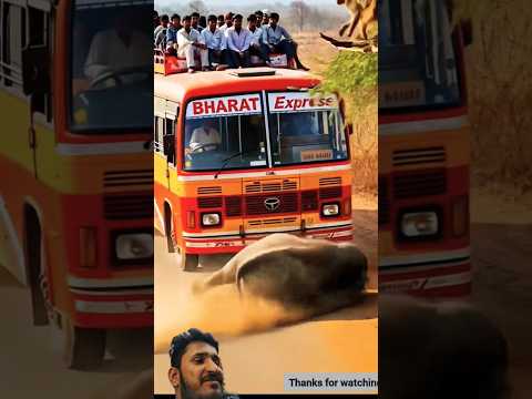 Lord ganesh appears in form of elephant to save people inside bus #Ganesh #Lord #miracle