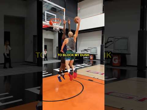 I tried to dunk on the next Shaq 😳 #nba #basketball #dunk