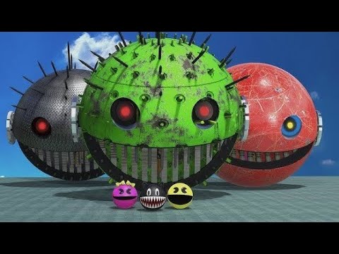 Scary Pacman vs Cartoon Cat vs Robot Pacman vs Ms Pacman vs Monster Pacman Best Adventures X3121