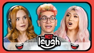 YouTubers React to Try to Watch This Without Laughing or Grinning #19