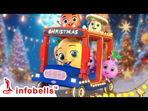 🎅 Santa on the Bus - Wheels on the Bus Song | Kannada Rhymes | Christmas Special Aloo | Infobells