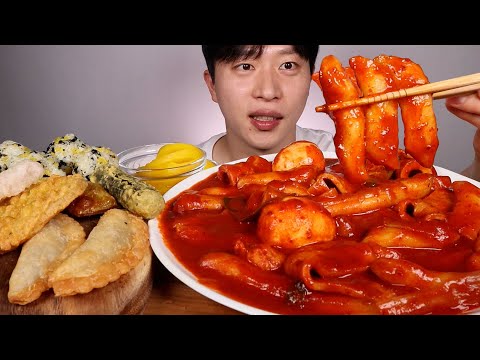 아차산매운떡볶이 걸쭉합니다...🔥 모듬튀김 주먹밥이랑 같이 먹어보겠습니다! 먹방 ASMR MUKBANG SPICY TTEOKBOKKI FRIED FOOD EATING SHOW