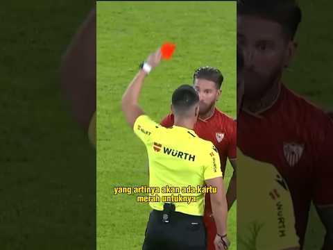 Kejutan kartu merah yang ke-29 Sergio Ramos #shorts #sepakbola