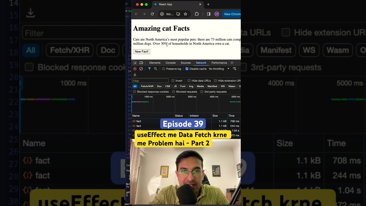 UseEffect me Data Fetch krne me Problem - Part 2 #reactjstutorial