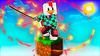 Convirtiéndome en un CAZADOR DE DEMONIOS en MINECRAFT de UN SOLO BLOQUE!? 😱 ONE BLOCK DEMON SLAYER