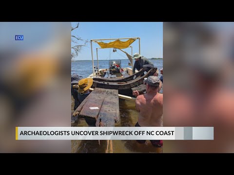 YouTube video thumbnail: Archaeologists Uncover Shipwreck off North Carolina Coast