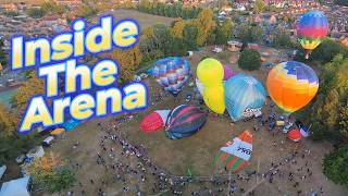 Early launch scramble (Wave 1) crowded Oswestry Balloon Carnival