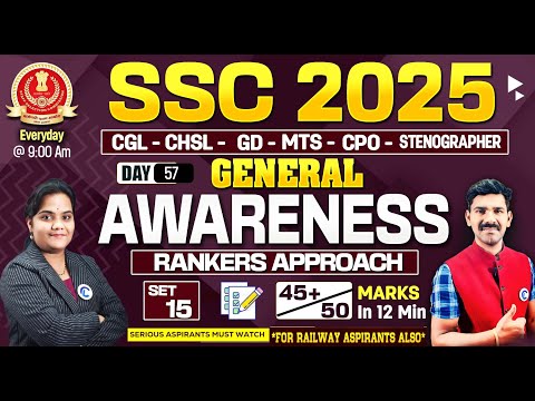 General Awareness Mock Test-15 Paper Explanation | Score 50/50 in Just 12 Mins 🕒|Rankers Approach 🧠