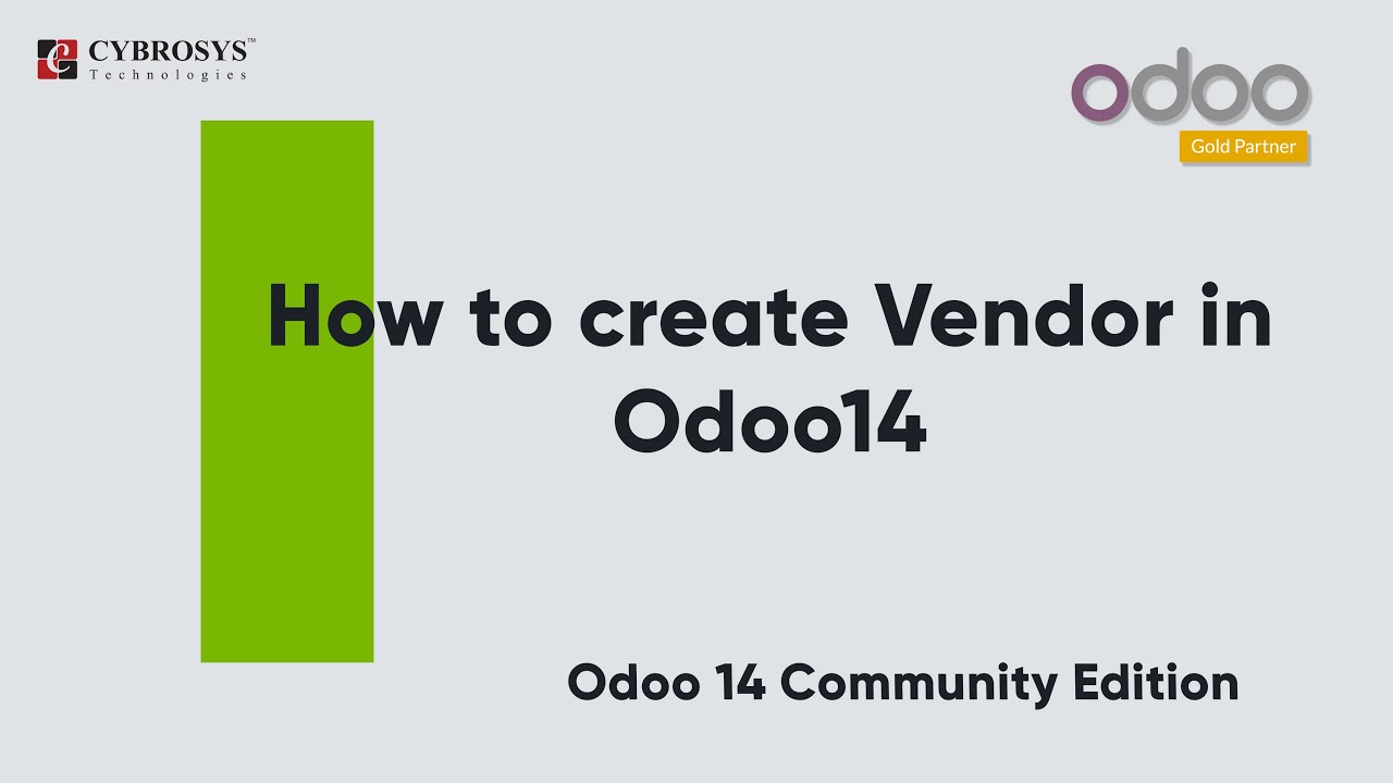How to Create Vendor in Odoo Purchase Module | Odoo 14 Community | 10.02.2021

Keeping track of your vendors can be a real burden in day-to-day business life. With Odoo you have the possibility to directly link ...