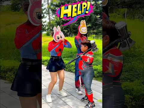 Fat Spider's Hit - Rescue Spiderman Turns Into Music Labubu #shorts #youtubeshorts #spiderman