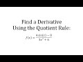 Understanding the Quotient Rule in Differentiation