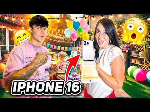 Le regalo el IPHONE 16 a ADRI en su CUMPLEAÑOS🎁 🎂 Carlos & Adri