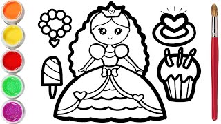 How to Draw Princess Doll For Children _ Drawing, Coloring, Painting For Kids and Toddlers _Kids Art