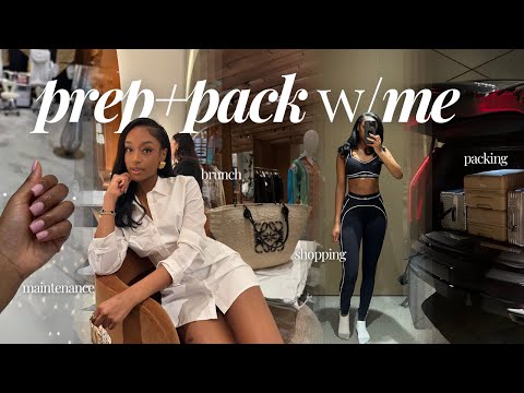 we're going on a trip! prep + pack vlog | brunch + shopping + maintenance