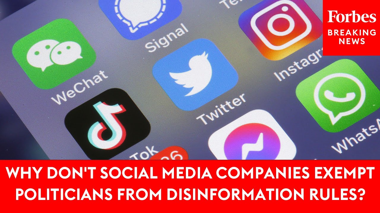 Why Don’t Social Media Companies Exempt Politicians From Disinformation Rules?