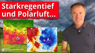Örtliche Starkregengefahr im Süden, dann Wetterumstellung mit kühler Luft aus polaren Breiten
