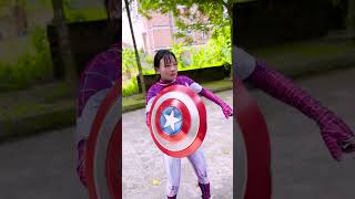 Alpha Hero helps Spider Girl identify teammates hypnotized by Bad Guy #short#spiderman #alphahero