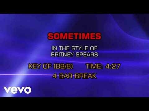 Britney Spears – Sometimes (Karaoke)