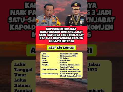 PROFIL Komjen Pol ASEP EDI SUHERI #shorts #polisi