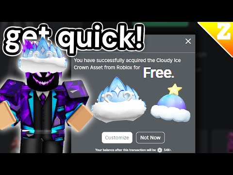 How To GET The NEW FREE CLOUDY ICE CROWN Hat In Roblox! QUICK!