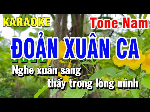 Karaoke Đoạn Xuân Ca Nhạc Sống Tone Nam | Beat Huỳnh Anh