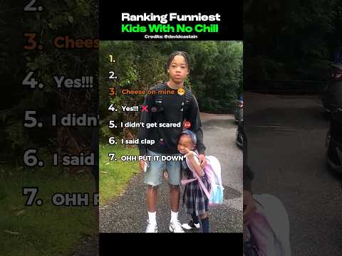 Ranking Funniest Kids with No Chill #shorts